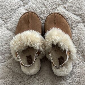 UGG Tan Shearling Slip-Ons
